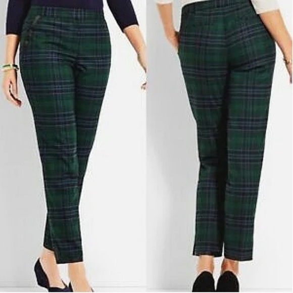 Talbots wool blend plaid trouser pants size 4P - Picture 1 of 7